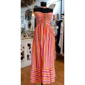 NEW W/ TAGS Boutique New Collection Beach Summer Tube Top Dress Size Sm Or Med.